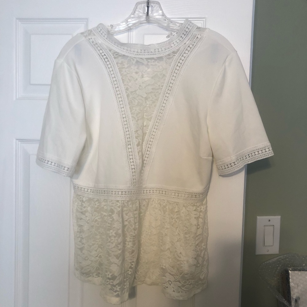 Lace trimmed top